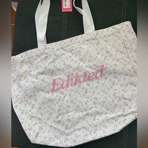 Edikted Pink Floral Tote Bag / College Tour Edition